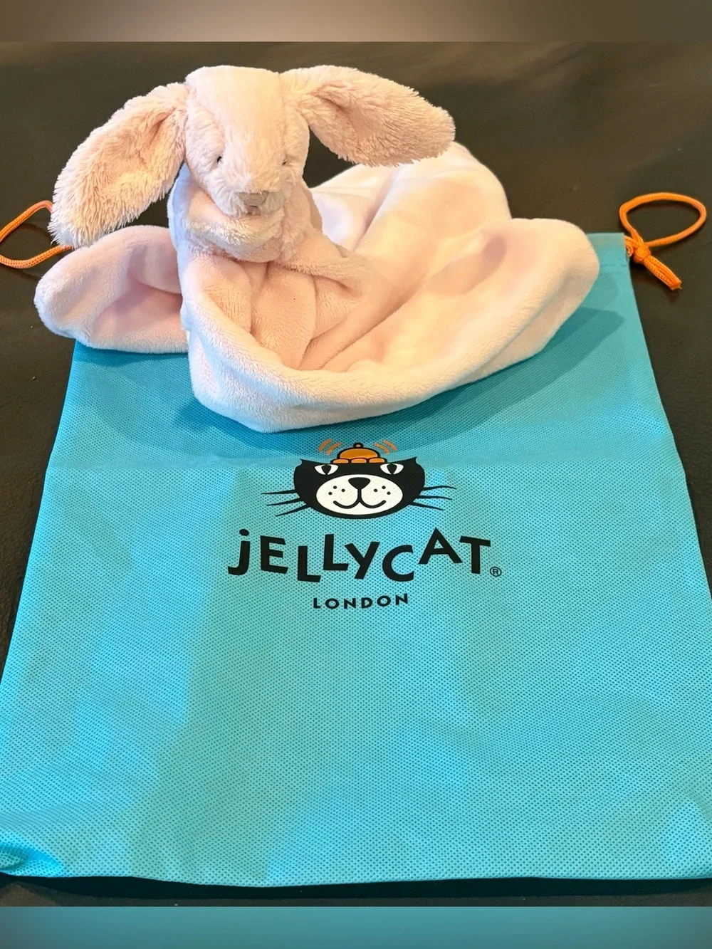 JellyCat Baby Bashful Bunny Lovey Pink Soother Security Blanket Rabbit Plush Toy - Picture 1 of 10